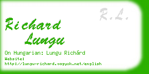 richard lungu business card